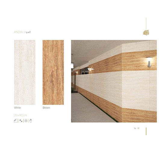 سرامیک پرشین طرح آندیا سفید 90*30 کد 3973