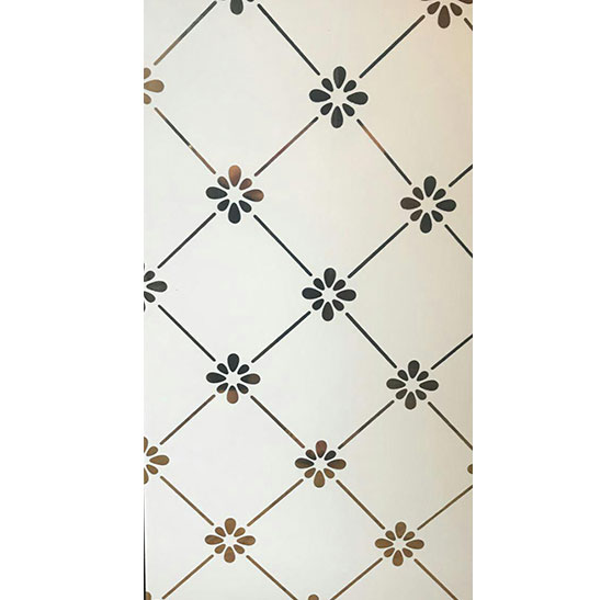 کاشی عقیق طرح برلیان سفید طلایی 60*30 کد 3634