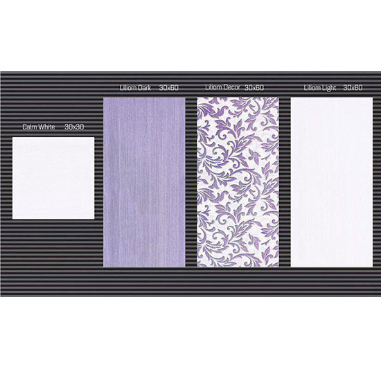 کاشی لیلیوم بنفش زرین 60*30