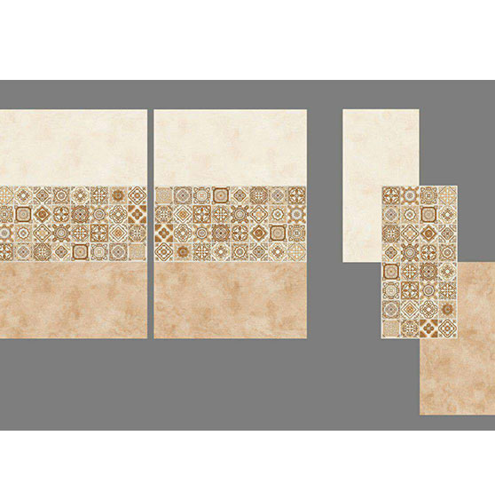 کاشی ارغوان طرح لیندا کرم گل شکلاتی 60*30 کد 3637
