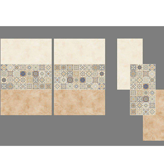 کاشی ارغوان طرح لیندا کرم گل نیلی 60*30 کد 3638