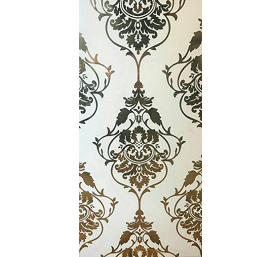 کاشی ارغوان طرح ملودی سفید طلایی 60*30 کد 3643