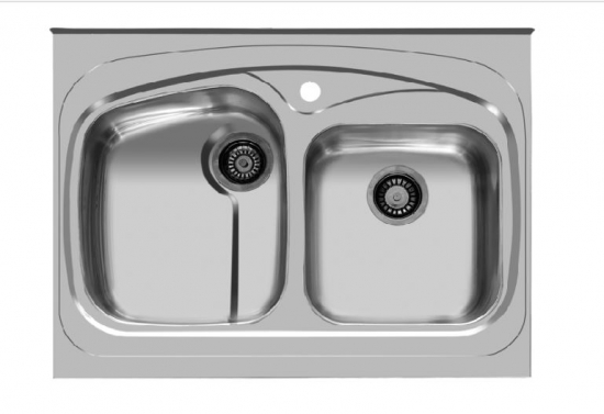 سینک استیل روکار 60*80 اخوان کد 1672