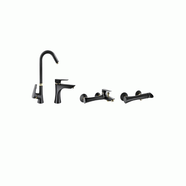 ست شیرآلات اوج مدل دنیل مشکی کد 0175